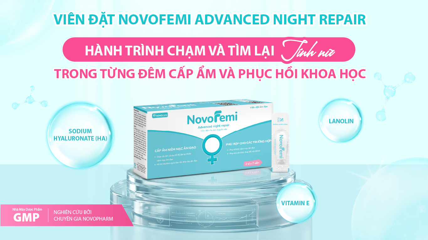 Khám Phá Viên Đặt Âm Đạo Novofemi Advanced Night Repair: Giải Pháp Cho Vấn Đề Khô Âm Đạo - Ảnh 1.