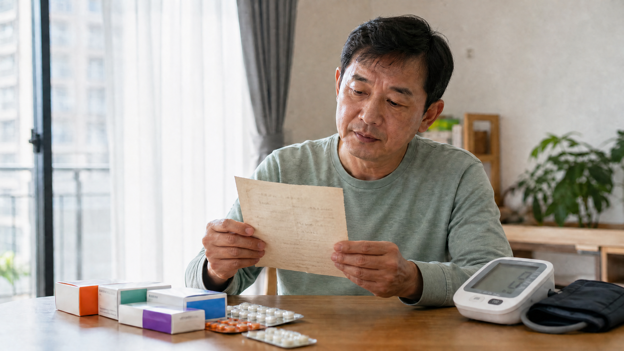 asianperson55readingoldprescription-17876476612312097741751 Tại Sao Người Bệnh Mạn Tính Không Nên Tự Mua Thuốc Theo Đơn Cũ? - Ảnh 1.
