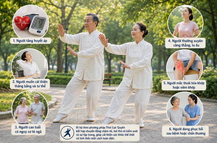6 nhóm người có thể hưởng lợi từ đi bộ theo phương pháp Thái Cực Quyền - Ảnh 1.