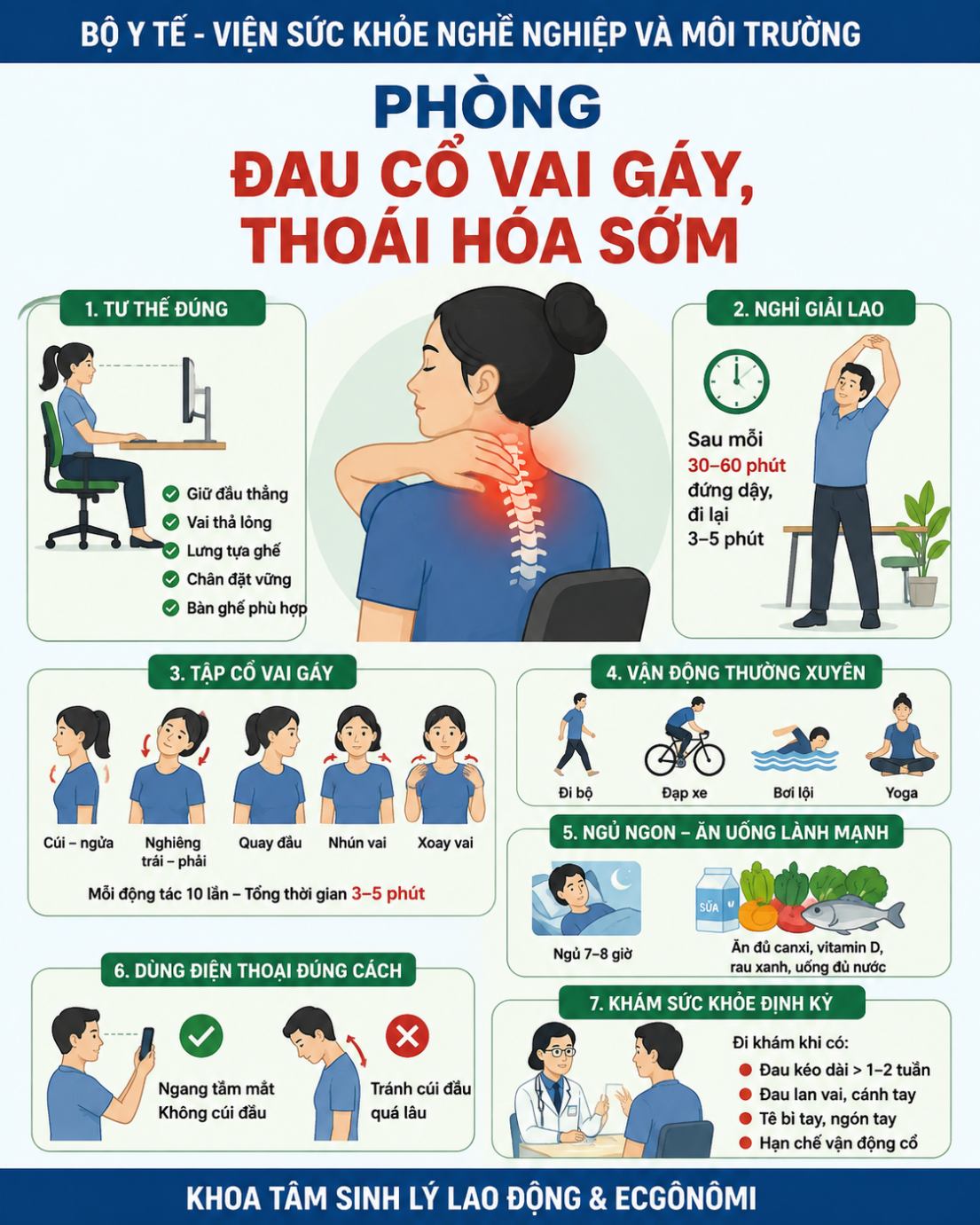 Biện pháp phòng ngừa đau cổ vai gáy