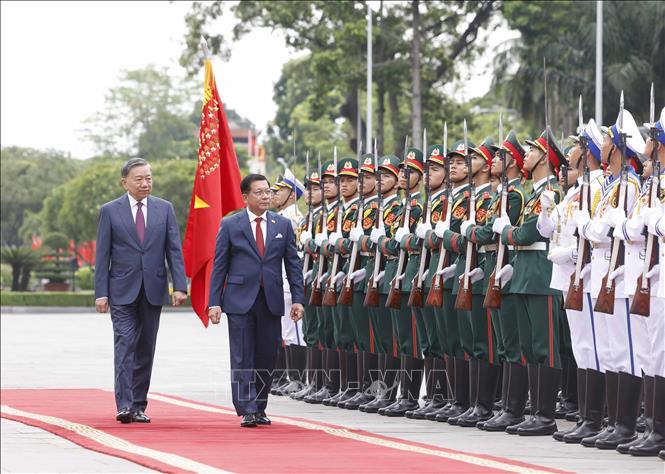 don1-5926-1788581627820-1788581628111966114847 Tổng Bí thư, Chủ tịch nước Tô Lâm chủ trì Lễ đón Tổng thống Myanmar- Ảnh 4.