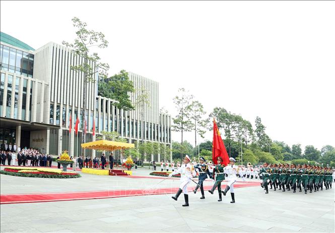 don4-5926-1788581629468-1788581631588685947398 Tổng Bí thư, Chủ tịch nước Tô Lâm chủ trì Lễ đón Tổng thống Myanmar- Ảnh 6.